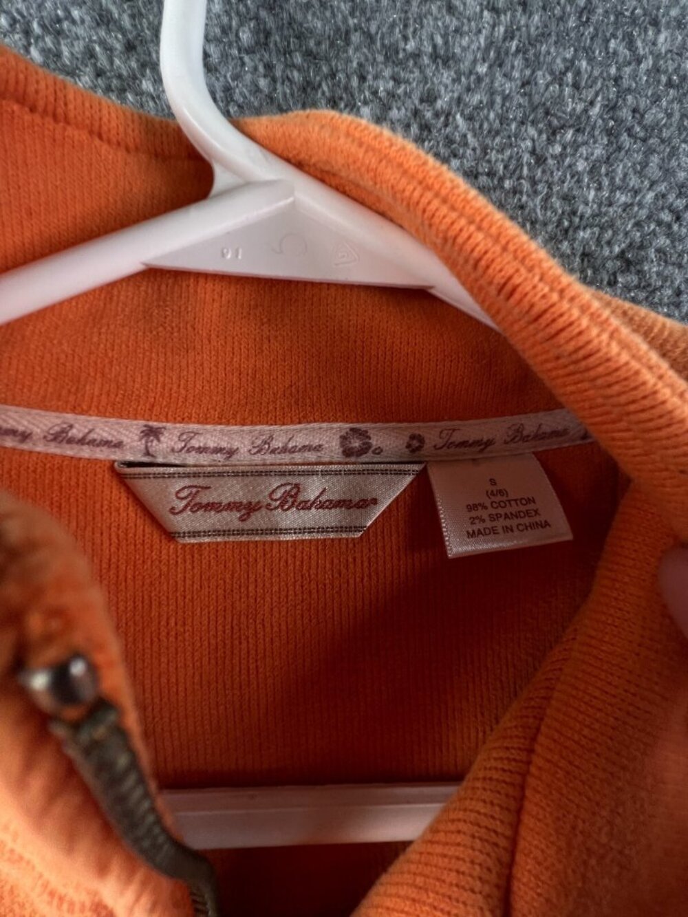 Tommy Bahama 1/4 Zip Sweatshirt Small Long Sleeve Cotton Stretch Adult Pullover - Picture 6 of 10